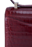 Pre-Owned Hermès Rouge Crocodile Niloticus Lisse Constance 23
