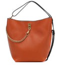 GV Chesnut Leather Bucket Bag