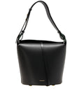 Medium Bucket Black Leather Bag