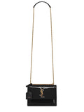 Small Sunset Gold Monogram Black Patent Leather Bag