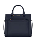 East Side Small Tote Bag In Midnight Blue Smooth Leather