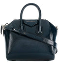Antigona Mini Deep Blue Patent Leather Handbag