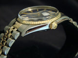Pre Owned Mens Rolex Two-Tone Datejust with a Blue Dial 16013