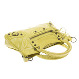Balenciaga Yellow Lambskin Classic First Motorcycle Handbag
