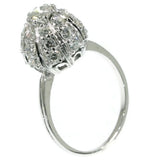 Diamond cluster estate engagement ring