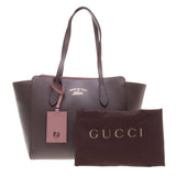 Gucci 354408 Dark Grey Swing Leather PM Tote Bag