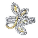 TAK FOOK - 18K YELLOW DIAMOND RING
