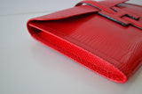 Hermès Jige Lizard Rouge Braise clutch Lizard Rouge Braise – Very rare color