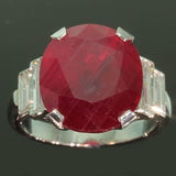 Platinum estate diamond engagement ring