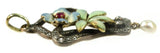 Art Nouveau diamond and enamel pendant