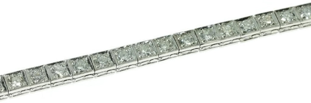 Estate platinum diamond tennis bracelet