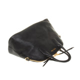 Miu Miu Black Madras Nappa Leather Handbag