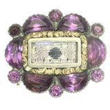 Georgian red gold memoriam brooch