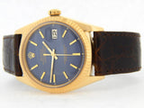 Pre Owned Mens Rolex Yellow Gold Datejust with a Blue Dial 1601