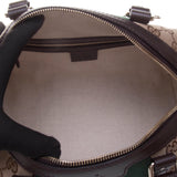 Gucci 269876 Beige/Ebony GG Fabric with Brown Leather Trim Handbag
