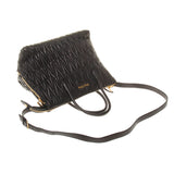 Miu Miu Black Matelasse Nappa Leather Handbag