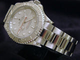 PRE OWNED MENS ROLEX STAINLESS STEEL & PLATINUM YACHT-MASTER DATE 16622