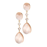Pink Quartz Drop Earrings