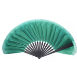 LUXURY EMERALD GREEN TULIPE HAND-FAN BY DUVELLEROY