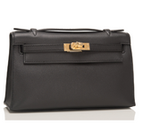Hermes Black Swift Mini Kelly Pochette