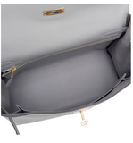 Hermes Gris Mouette Togo Kelly 32cm Gold Hardware