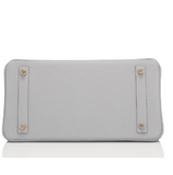 Hermes Gris Mouette Togo Birkin 30cm Gold Hardware
