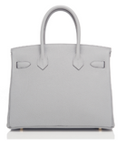 Hermes Gris Mouette Togo Birkin 30cm Gold Hardware
