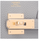 Hermes Gris Mouette Togo Birkin 30cm Gold Hardware