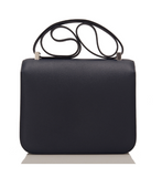 Hermes Indigo Epsom Constance 24cm Palladium Hardware
