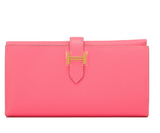 Hermes Rose Azalea Epsom Bearn Wallet