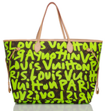 Louis Vuitton Green Monogram Graffiti Neverfull GM