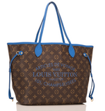 Louis Vuitton Monogram Grand Bleu Ikat Neverfull MM