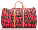 Louis Vuitton Pink Monogram Graffiti Keepall 50