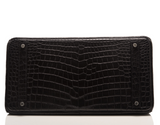Hermes Black Matte Porosus Crocodile Birkin 40cm Palladium Hardware