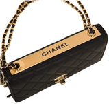 Chanel Black Quilted Lambskin Trendy CC Wallet On Chain (WOC)