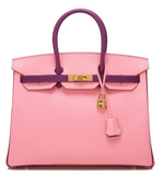 Hermes SO Bi-color Rose Confetti and Anemone Epsom Birkin 35cm Gold Hardware
