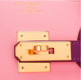 Hermes SO Bi-color Rose Confetti and Anemone Epsom Birkin 35cm Gold Hardware