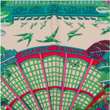 Hermes \"Jardins D\'Hiver\" Silk Twill Scarf 90cm