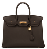 Hermes Macassar Togo Birkin 35cm Gold Hardware
