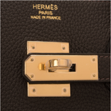 Hermes Macassar Togo Birkin 35cm Gold Hardware