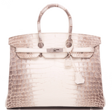 Hermes White Matte Niloticus Himalayan Crocodile Birkin 35cm