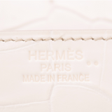 Hermes White Matte Niloticus Himalayan Crocodile Birkin 35cm