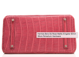 Hermes Bois De Rose Matte Alligator Birkin 35cm Palladium Hardware