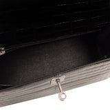 Hermes Black Shiny Niloticus Crocodile Kelly Sellier 25cm