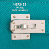 Hermes Blue Paon Epsom Sellier Kelly 25cm Palladium Hardware