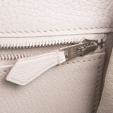 Hermes Gris Perle Clemence Kelly 35cm Palladium Hardware