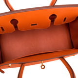 Hermes Orange H Epsom Birkin 30cm Gold Hardware