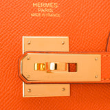 Hermes Orange H Epsom Birkin 30cm Gold Hardware