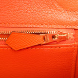 Hermes Orange H Epsom Birkin 30cm Gold Hardware