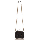 Chanel Black Caviar Mini Filigree Vanity Case